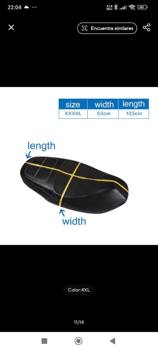 Funda de asiento para moto