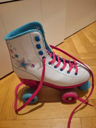 Patines Artísticos Blancos y Rosas