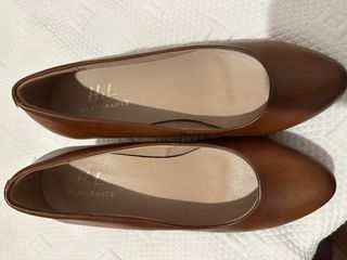 Zapatos de tacón de piel marrón