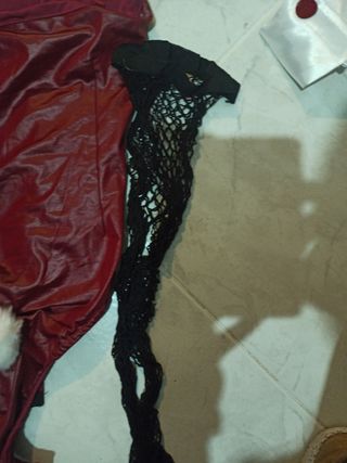 Body coniglietta sexy rosso e nero