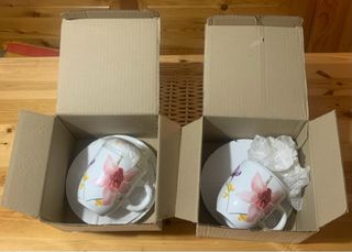 2 tazze per tisana con piattino