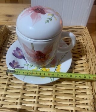 2 tazze per tisana con piattino