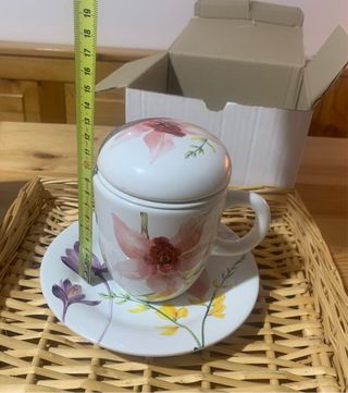 2 tazze per tisana con piattino