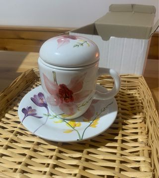 2 tazze per tisana con piattino