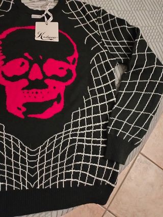 Maglione uomo MILLION&MAN nero e rosso