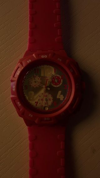 Orologio cronografo rosso Swatch