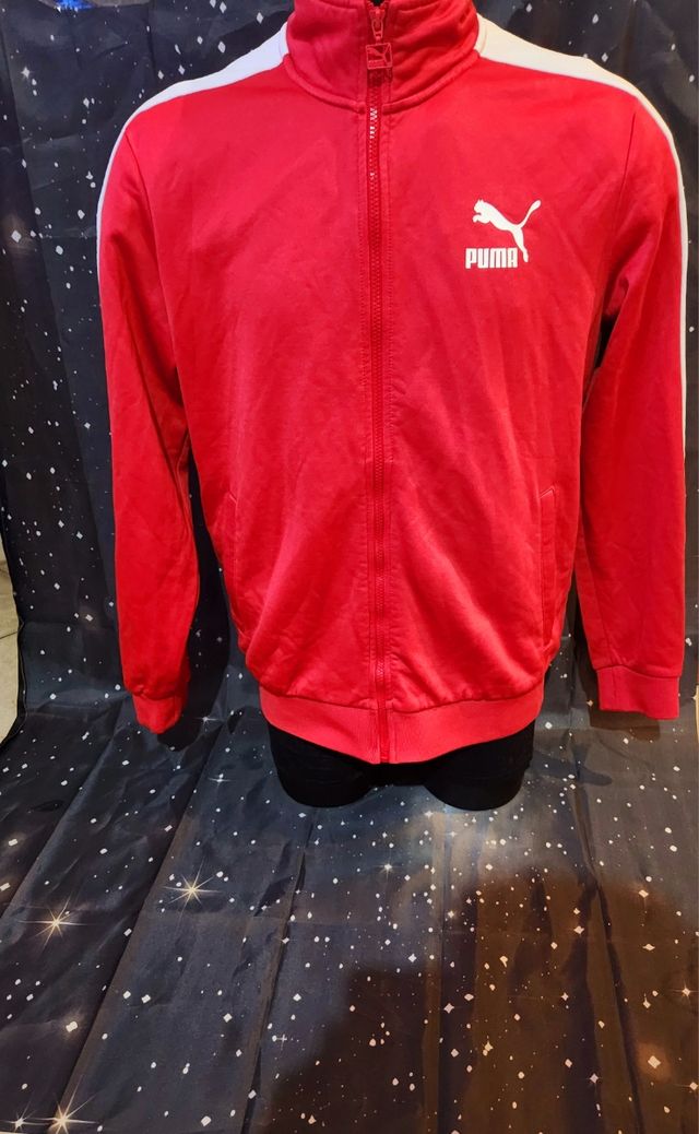 Felpa Puma Uomo Rossa Bianca Taglia L