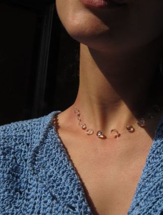 Collana girocollo gocce d'acqua