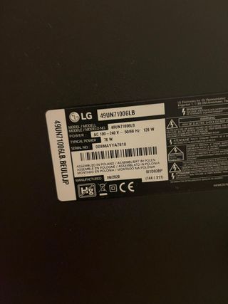 TV LG 49 Pantalla rota para piezas