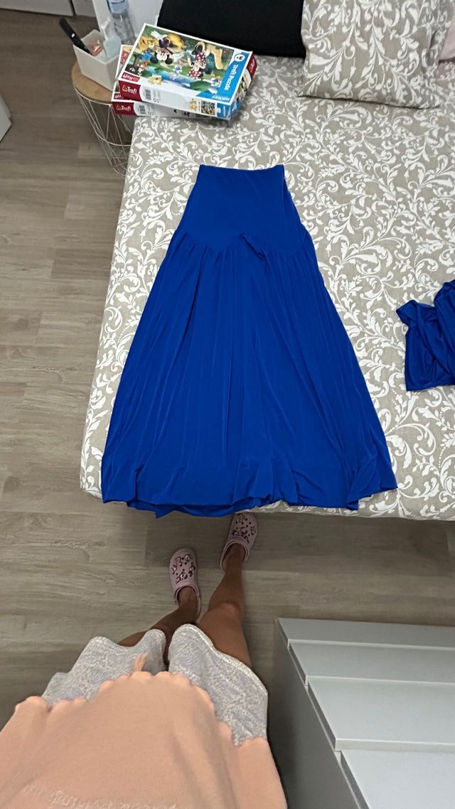 Conjunto top y falda azul Sorellas