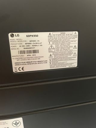 Televisión LG 60 pulgadas (60PK950-ZA)