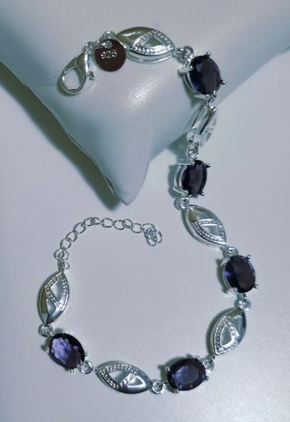 Pulsera de Plata de 18/20 cm - Ojo Turco Brillante