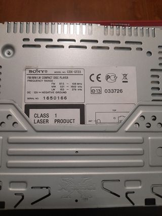 Radio Sony CDX-GT23