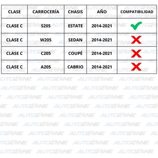 Estrella Mercedes cromada maletero Clase C S205