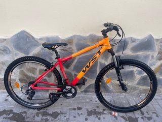 Bicicleta de Montaña WST Naranja/Roja