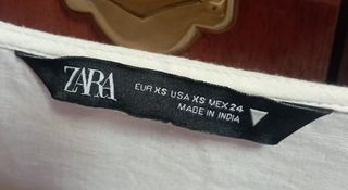 Blusa Zara Blanca Bordada