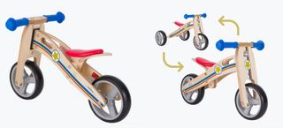 Bicicleta de madera sin pedales