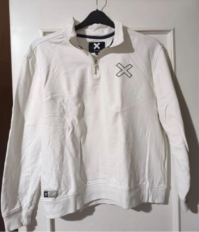 Blue Banana Sudadera Blanca Media Cremallera