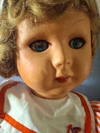 Bambola anni '50 composito h 56cm