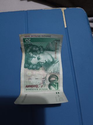 Billete 20 Deutsche Mark 1991