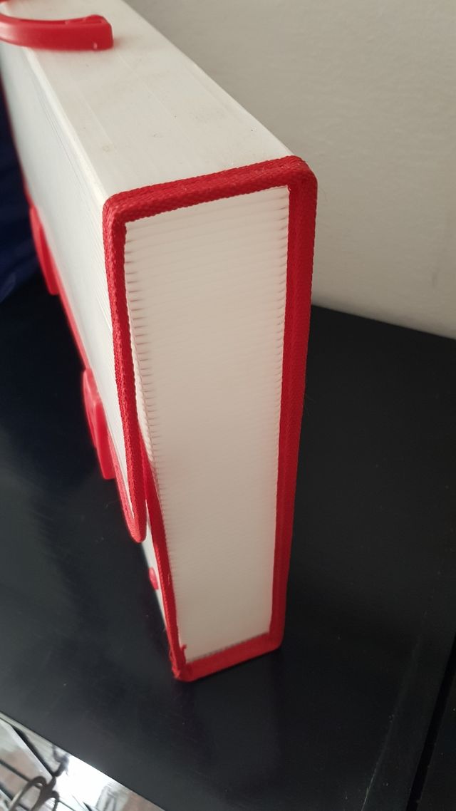 Valigetta porta documenti rossa e bianca