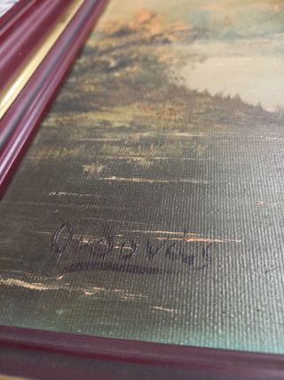 Cuadro al óleo paisaje decorativo