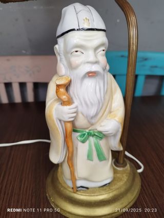 Lámpara Oriental Vintage porcelana