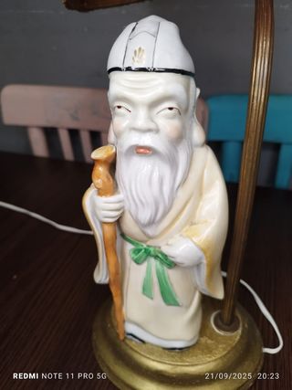 Lámpara Oriental Vintage porcelana