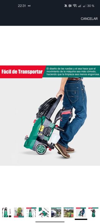 Hidrolimpiadora, 110 Bar Max. 410 l/h Caudal