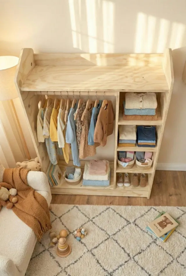 NUEVO Armario infantil ropero montessori madera