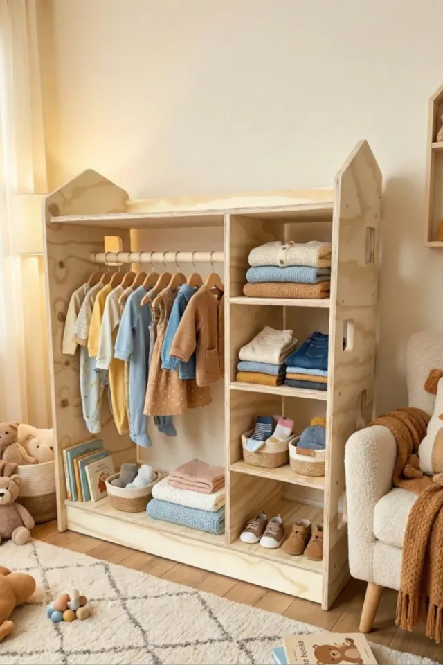 NUEVO Armario infantil ropero montessori madera