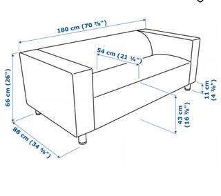 Sofá 2 plazas Klipan IKEA gris