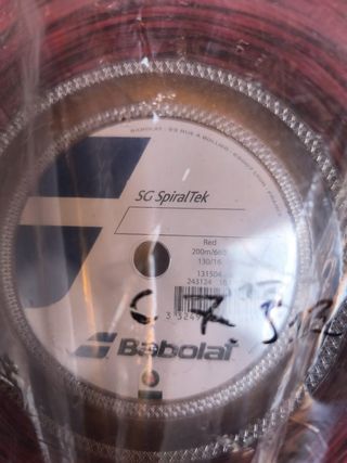 Bobina cordaje Babolat SG Spiraltek Rojo 130/16