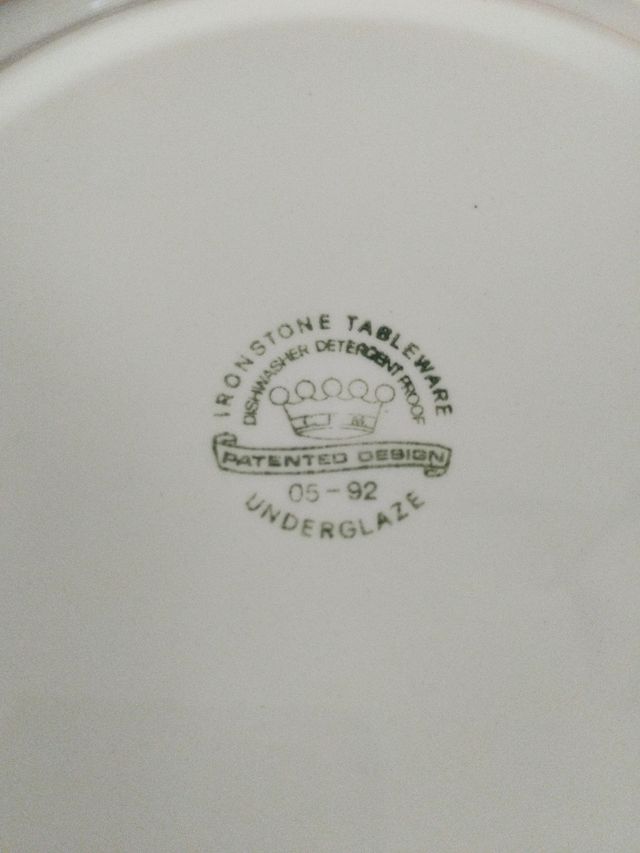 Vajilla Vintage Azul y Blanco