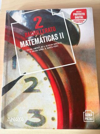 Matemáticas segundo de bachillerato