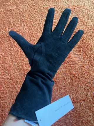 Guantes de ante negros