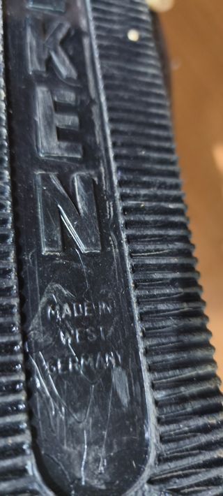 Botas de esquí azules con hebillas