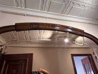 Espejo de entrada madera y cristal