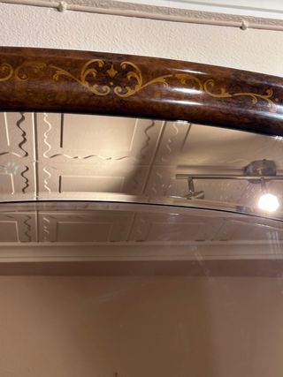 Espejo de entrada madera y cristal