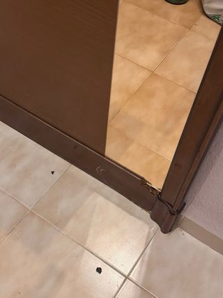 Espejo de entrada madera y cristal