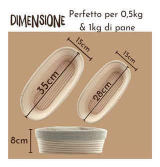 2 Cestini per Lievitazione Pane