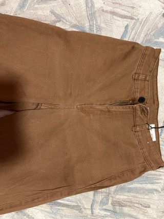 Pantalón vaquero marrón, ancha 