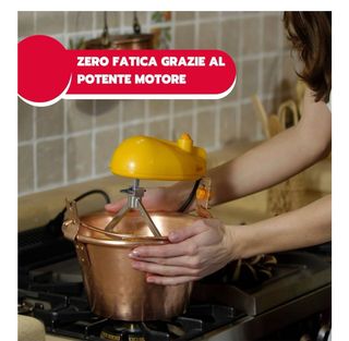 Paiolo Rame 26cm con Gira Polenta Ardes