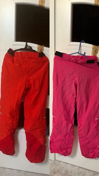 Pantalones de esquí Wedze rojos y rosas
