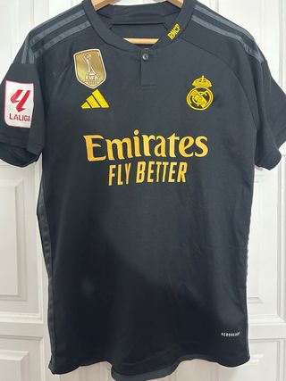 Camiseta Real Madrid Adidas Negra Talla M