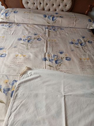 Funda Nórdica Cama 135cm Flores Azules