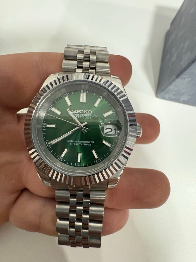 Seiko Mod Datejust Verde 40 mm 