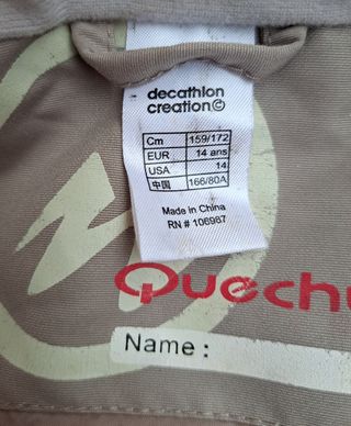 Traje de esquí Quechua para 14 años