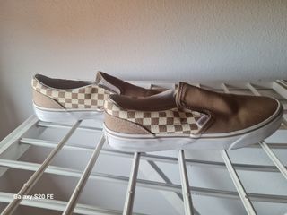 Zapatillas Vans Beige y Marrón Cuadros