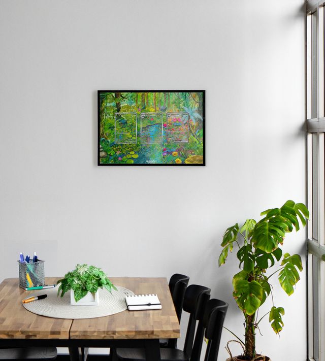 Cornice Pokemon Evoluzione Bulbasaur Arte 20x30